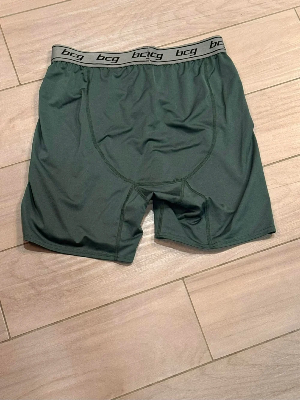 bcg Men's Boxer Briefs - Dark Green with Gray Waistband 2XL